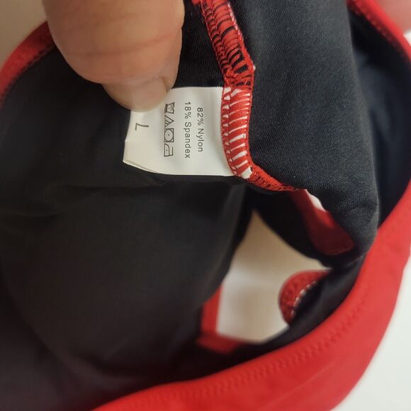 2 Piece Leopard Print & Red Bikini sz Lg NWOT Sports Bra Fit - Picture 6 of 6
